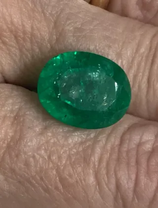 Smeraldo Ovale CT 10,34 Certificato GIL