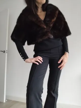 Bolero de pelo marrón