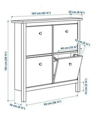 Zapatero Ikea Hemnes Blanco