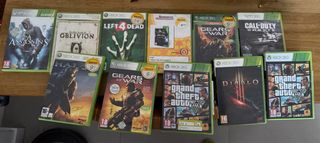Xbox 360 Negra + Lote Juegos y Mando