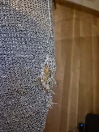 Butaca de tela en tonos beige