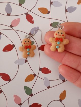 Pendientes Acero Gingerbread Man