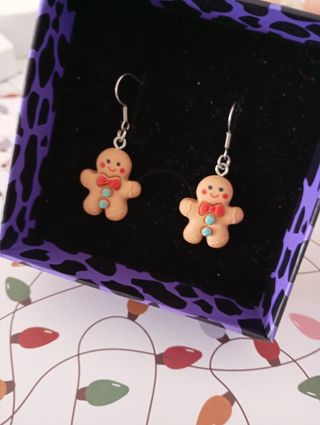 Pendientes Acero Gingerbread Man