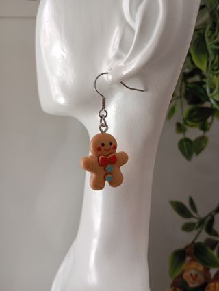 Pendientes Acero Gingerbread Man