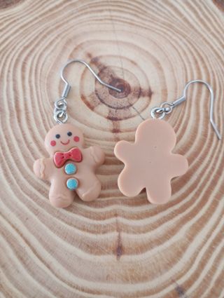 Pendientes Acero Gingerbread Man