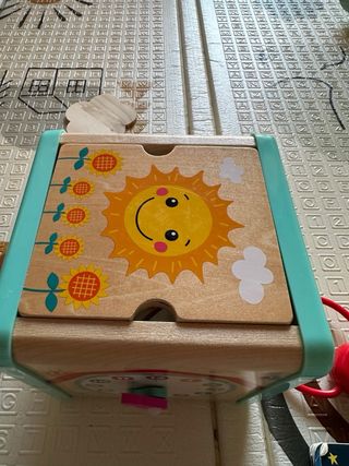 Cubo actividades madera infantil