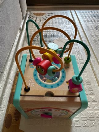 Cubo actividades madera infantil