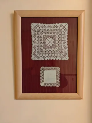 3 Cuadros de ganchillo hechos a mano