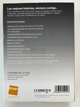 Libro Electrónico Fnac Touch Light 6”