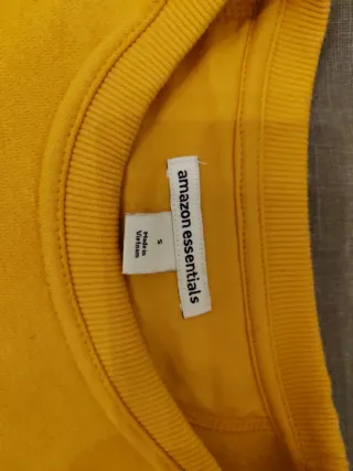 Felpa uomo amazon essentials taglia S senape