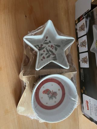 Antipastiera 2 posti in ceramica e bambù