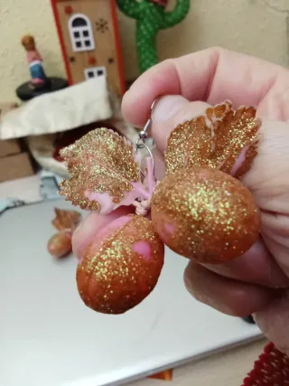 Pendientes Noche Especial Dorados y Rosas