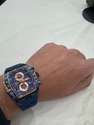 Orologio LIGE Elegante Blu e Oro