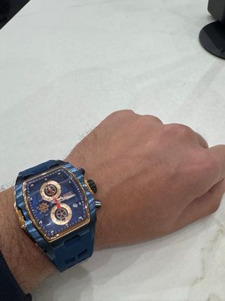 Orologio LIGE Elegante Blu e Oro
