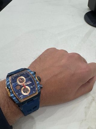 Orologio LIGE Elegante Blu e Oro