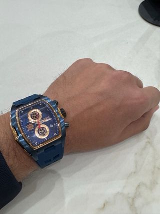 Orologio LIGE Elegante Blu e Oro