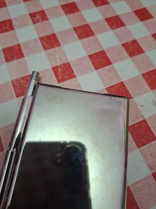 Bloco de notas vintage Banhado prata caneta n escr