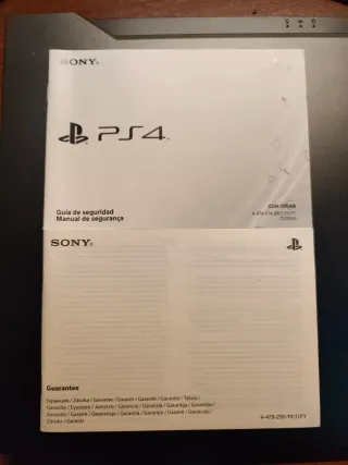 Manuales Seguridad y Garantía Sony PS4