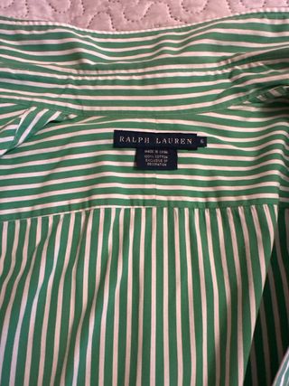 Camisa Polo Ralph Lauren Rayas Verde/Blanco