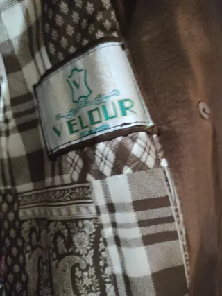 Chaquetón Velour Marrón Ante Talla 44