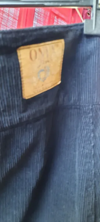 Gonna Onyx Jeans nera velluto rigato tg.44