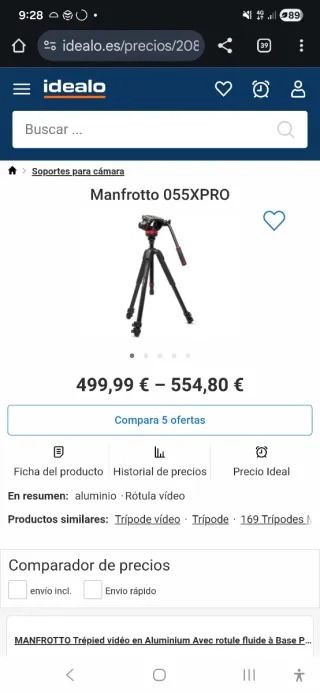 Trípode Manfrotto Profesional Video y Foto