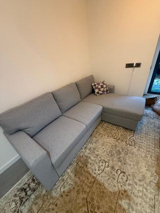 Sofá cama IKEA BARSLÖV 3 plazas gris tela