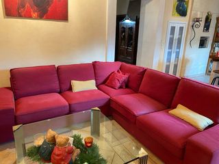 Sofá modular rojo 2,60 x 2,60