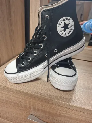 Converse plataforma negras