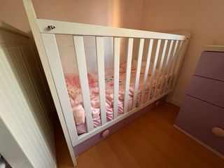 Cuna evolutiva convertible en cama + comoda