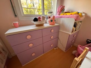 Cuna evolutiva convertible en cama + comoda