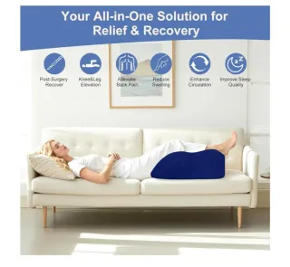 Cojín Hinchable Elevación Piernas Azul