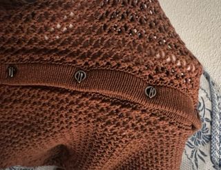 Chaqueta de punto Zara marrón con capucha