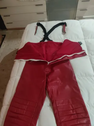 Peto Mono Piel Furygan Moto Rojo Talla 42