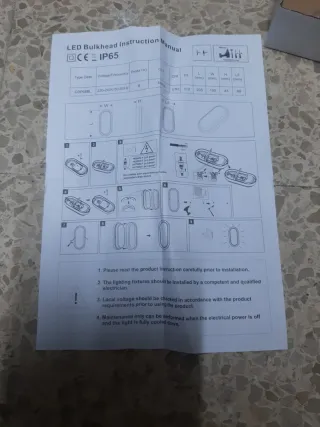 Pantalla de luz LED ovalada.