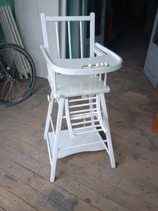 Trona vintage madera