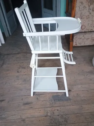 Trona vintage madera