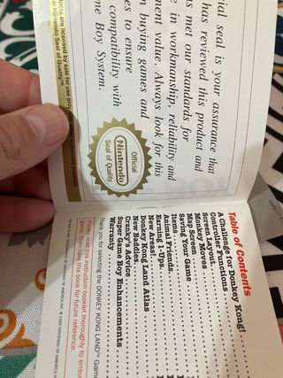 Donkey Kong Land 1 y 2 manual gameboy