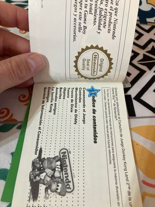 Donkey Kong Land 1 y 2 manual gameboy