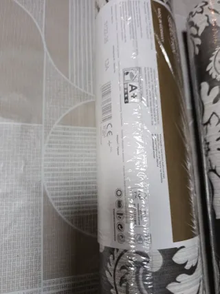 Papel pintado vinílico Damasco Gris