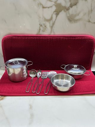 Batería Cocina Niños Acero Inoxidable