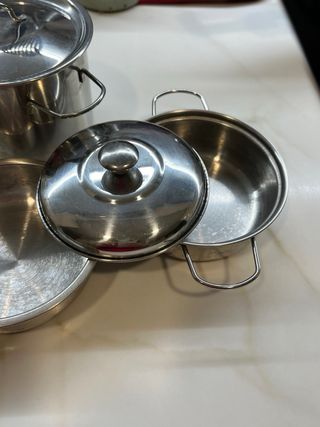 Batería Cocina Niños Acero Inoxidable