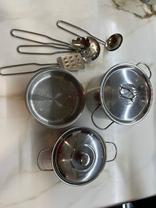 Batería Cocina Niños Acero Inoxidable
