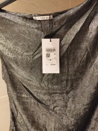 Top fiesta plateado S