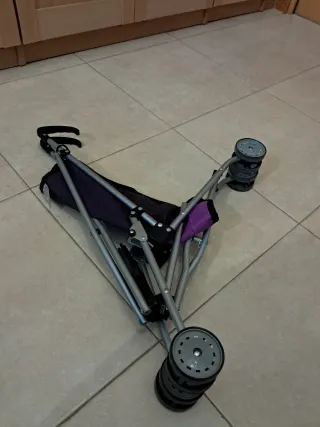 Carrito de muñecas plegable lila