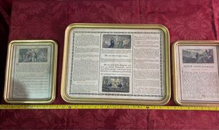 Antiguas sacras religiosas. Marco dorado moderno