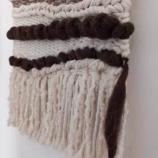 Arazzo lana merino e cotone su legno