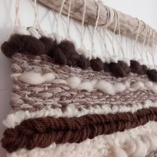 Arazzo lana merino e cotone su legno