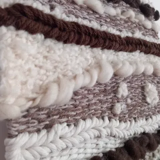 Arazzo lana merino e cotone su legno