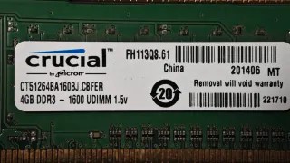 4x Kingston DDR3 4GB PC3-10600U